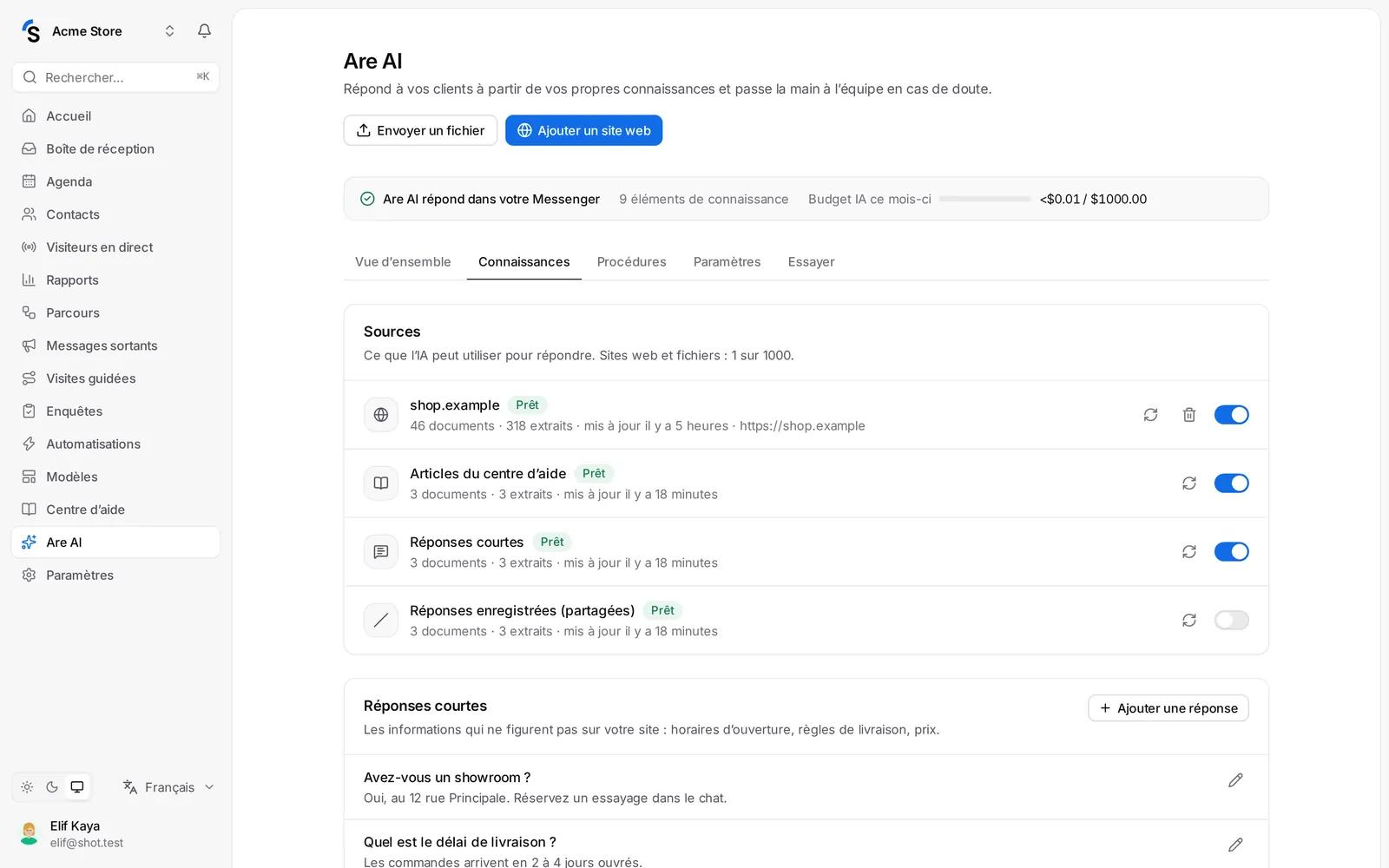 Are AI → Connaissances
