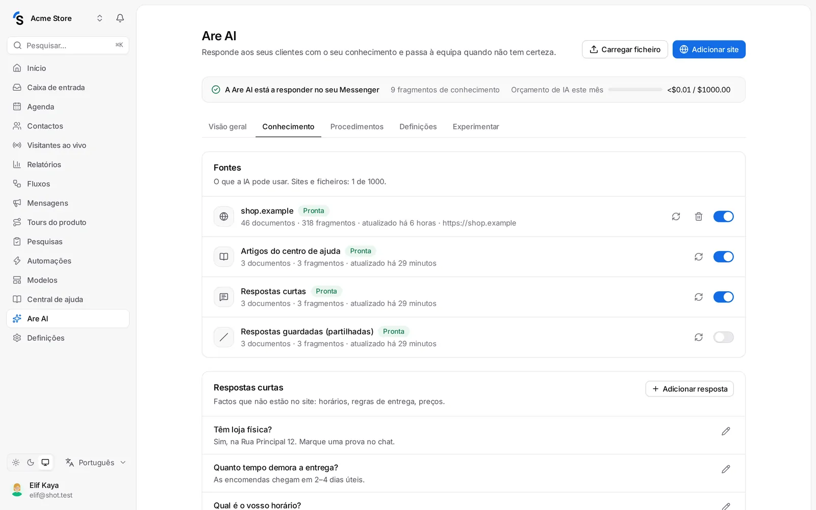 Are AI → Conhecimento