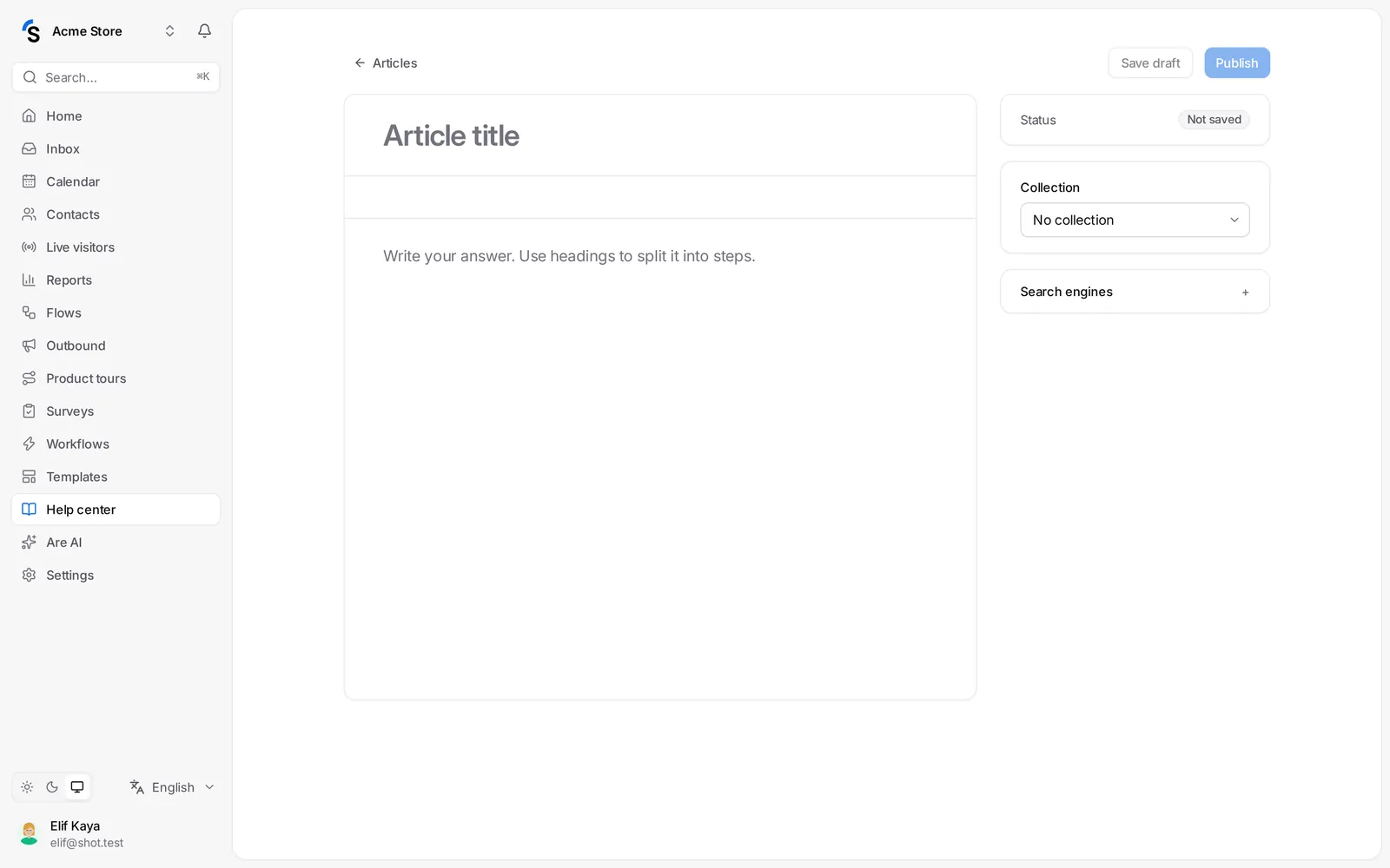 The article editor