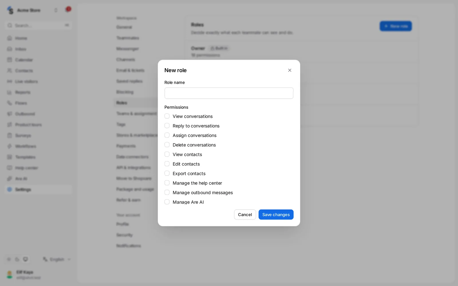 Settings → Roles