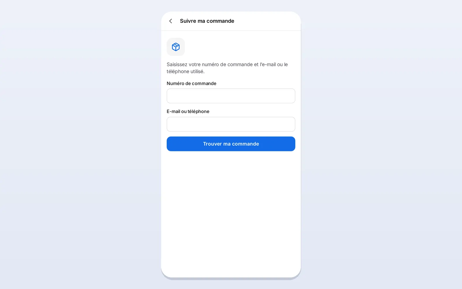 Suivi de commande dans le Messenger