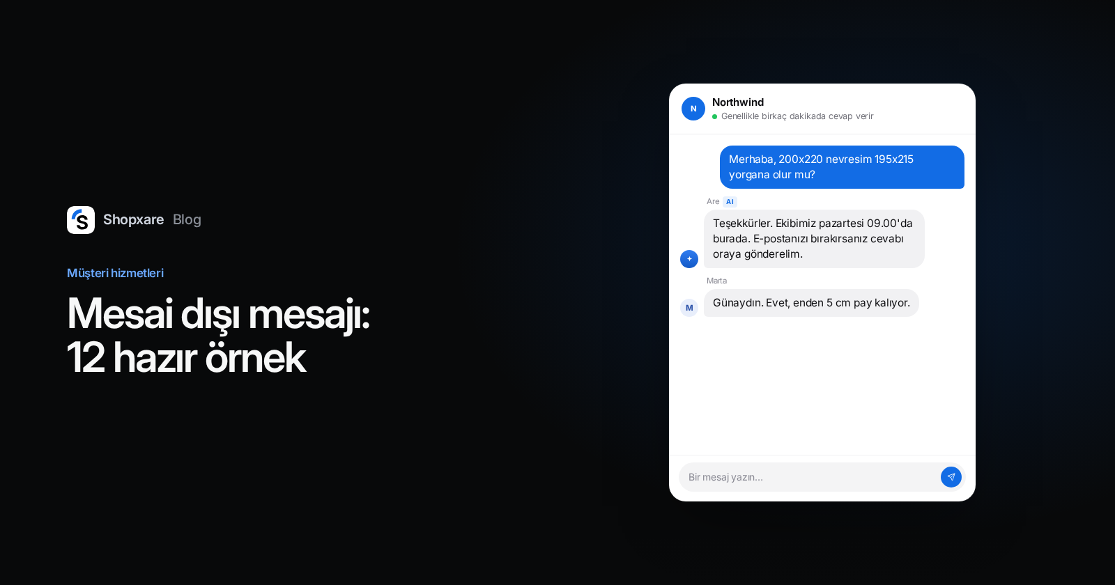 Kapak: "Mesai dışı mesajı" başlığı ve akşam gelen bir soruya pazartesi 09.00'u yazan otomatik cevabı gösteren Messenger