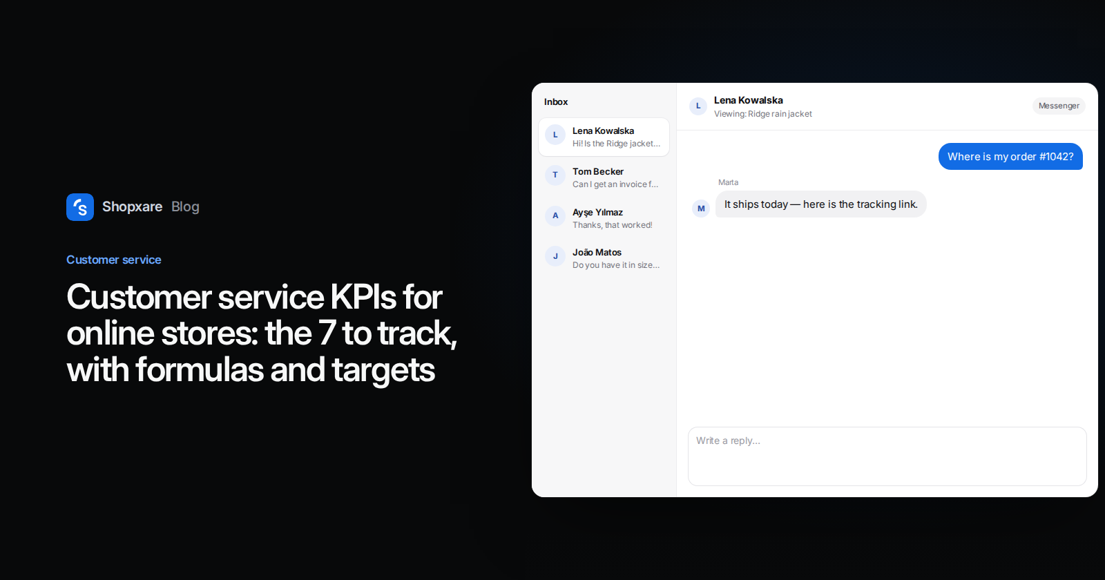 Customer service KPIs for online stores: the 7 to track, with formulas and targets